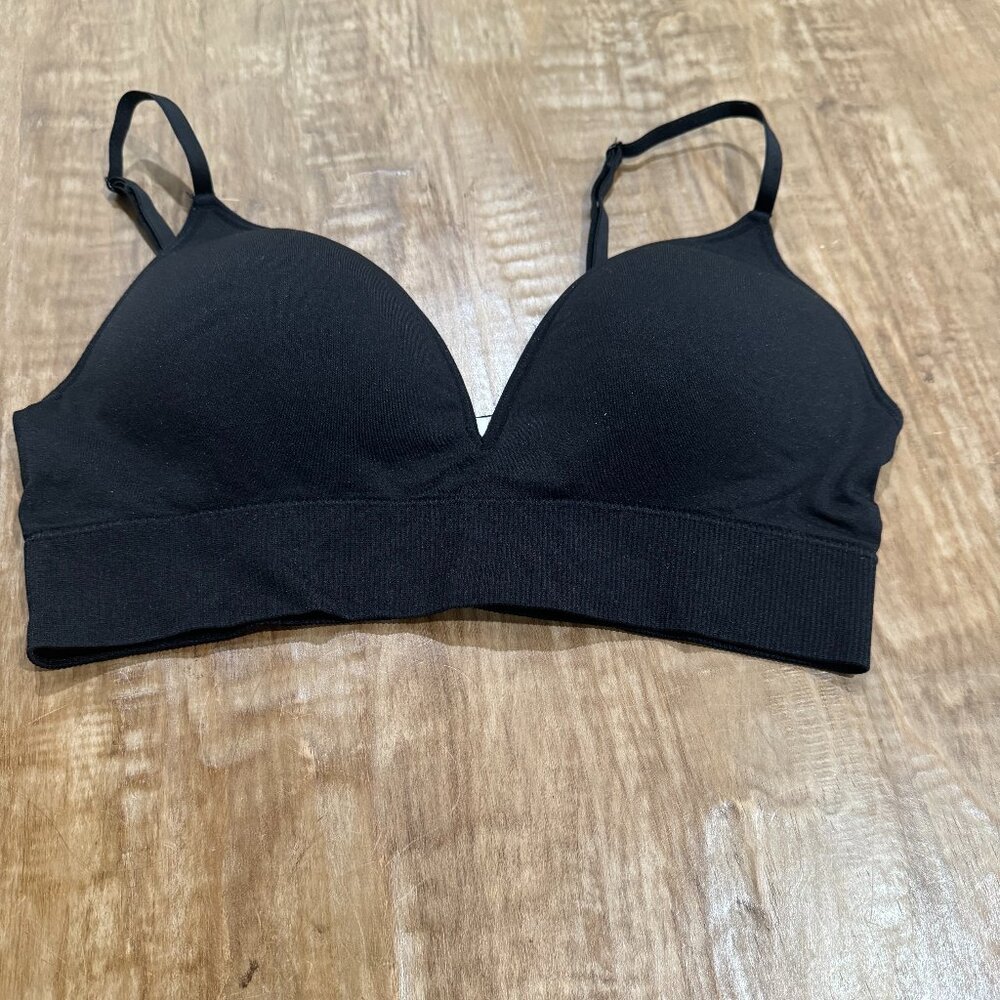Z Supply Sophia T Shirt Bra - Size Medium - Black